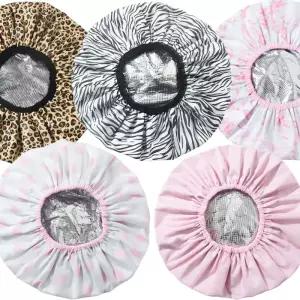 1PC 자체 가열 주석 호일 모자 두꺼운 난방 스팀 헤어 마스크 캡 휴대용 살롱 부드러운 오일 베이킹