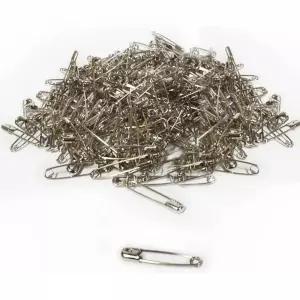 보통 벌크 안전핀 33mm 실핀 옷삔 부자재 고리핀 중형 옷핀 100g