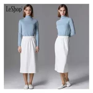 르샵 골지 밴딩 뒷트임 스커트