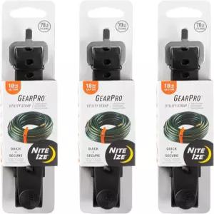 나이트 이즈 기어프로 유틸리티 스트랩 18인치 블랙 3개3팩