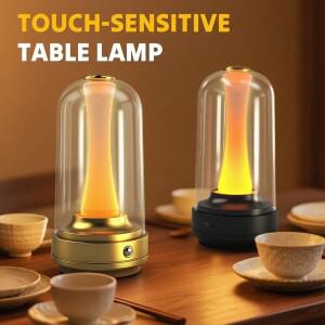 디머블 캔들 룸 램프 충전식 터치 방수 독서 무드등 가정용 침대 옆 바 책상 야외용 버섯