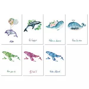 고래의꿈 엽서세트 이쁜엽서 따쟁이 세로형 엽서 캘리그라피엽서