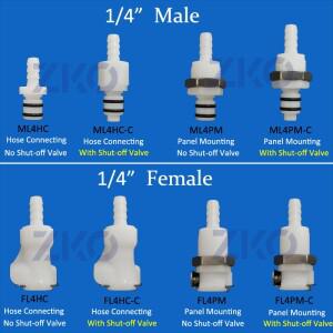 1/4 5/16 3/8 퀵 커플 링 차단 밸브 디스 커넥트 연결 피팅 조인트 수 인서트 암 본체 PLC와 호환 가능