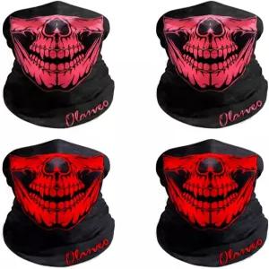 올라베오 통기성 심리스 튜브 해골 페이스 마스크 반 방풍 오토바이