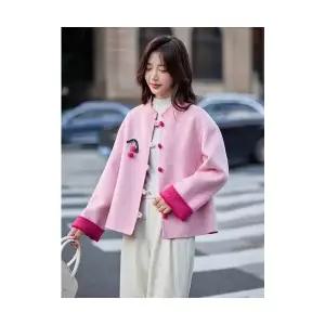 여성 모직코트 추리버시블 모직 코트 차이나 OP3