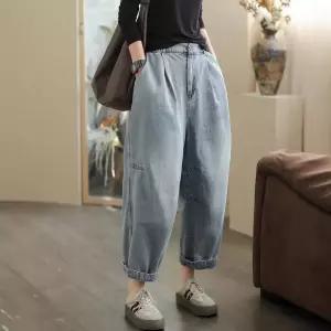 여성 청바지 배기핏 빈티지 배기팬츠 루즈핏 캐주얼 데님 OP3