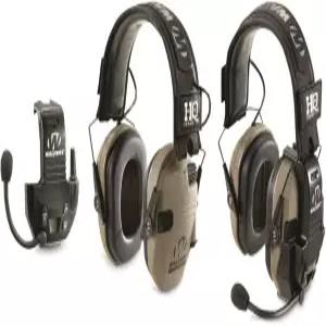 HQ 이슈 워커의 면도기 슬림 로우 프로파일 전자 이어 머프 워키 토키 사격 청력 보호 2팩