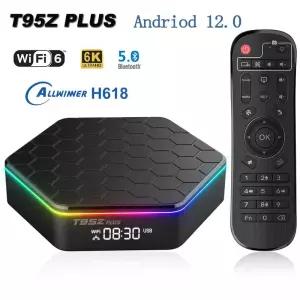 글로벌 버전 스마트 TV 박스 Wi -Fi6 Bluetooth 5 Allwinnerh618 32GB 64GB T95ZPLUS 4K HDR10 스트림