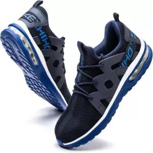 남성용 케지호 스틸 토 슈즈 여성용 에어 쿠션 경량 작업화 편안한 통기성 펑크 방지 미끄럼 운동화 파괴