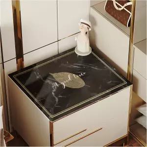 XIXI 데코어 나이트스탠드 커버 엔드 테이블 침대 옆 천맞춤형 사이즈 제공 B 마블1 23Lx16W