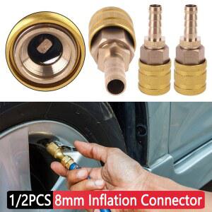 타이어 팽창 커넥터 황동 오토바이 하드웨어 팽창기 8MM 어댑터 펌프 자동차 에어 액세서리