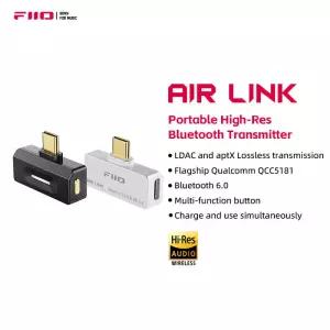 모바일/게임 플레이어용 FiiO Air Link(Type-C) Bluetooth 6.0 송신기에서 무선 헤드폰으로 QCC5181 칩