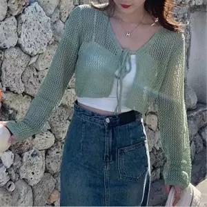 프렌치 실루엣 브이넥 숏 가디건 usi-a500030 카디건 가을옷