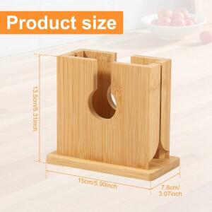 안전하고 균일한 조각을 위한 대나무 베이글 슬라이서 홀더 - 탈착식 바닥 빵 커터