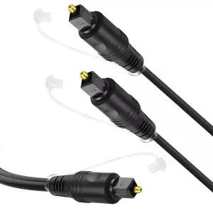 TV DVD HDT 사운드바 앰프 수신기용 디지털 광분리기 어댑터 케이블 2개 남성 입력 1개 출력 - 1M