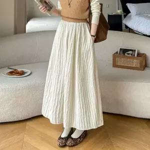 여사친 치마 스커트 롱 웰론 우산 기모 A라인 다운 날씬해 보이고 밴딩 허리가 OP1