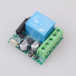 DC 12V 433Mhz RF 무선 원격 제어 스위치 릴레이 1CH 수신기 모듈 LED 도어 전자기 잠금 스마트 홈 DIY