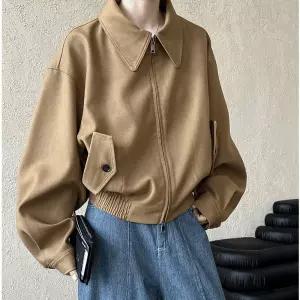 EAMT 가을 여사친 루즈핏 코트 야구 집업 래글런 점퍼 재킷 YJ3