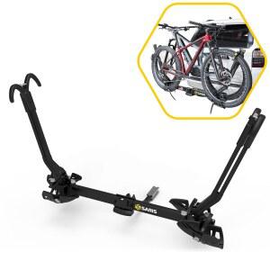 사리스 슈퍼클램프 G3 2-바이크 히치 클램핑 2인치 장착 리시버 SUV E-바이크 경량 트럭 휠 자동차 u2013 플랫폼 틸팅 및 1.25인치 자전거 산악 디자인 랙 도로