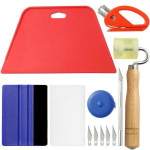 펠트 스퀴지 심 롤러가 있는 벽지 스무딩 도구 키트로 종이 필 앤 스틱 카 랩 비닐 윈도우 틴트 유리 필름을 사용하세요