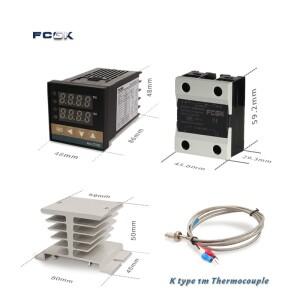 REX-C100 PID 온도 컨트롤러 220v 400도 디지털 조절기 출력 40A SSR K 유형 열전대