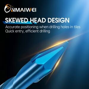 5pcs 세라믹 스톤 락 슬래브 육각 스트레이트 그루브 드라이 드릴링 대군주 비트 나선형 편심 도구