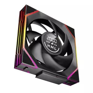 정글 레오파드 인터스텔라 V4 140mm 케이스 팬컴퓨터 냉각 PC ARGB CPU 쿨러 데이지 체인 팬3모드 디지털