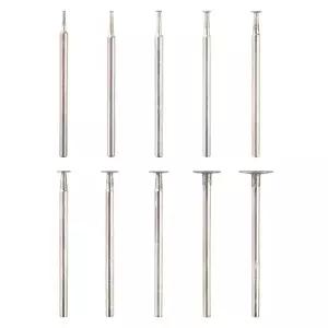 AM ARROWMAX 10pcs T 셰이프 다이아몬드 버 3/32인치 섕크 미니 채널 커팅 장착 돌 조각 비트에는 Dremel이