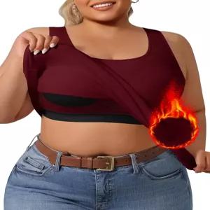 플러스 사이즈 심플 쉐이프웨어 톱 조각 가을 및 겨울에 편안한 탱크톱용 브래지어가 내장된 배 제어 조끼