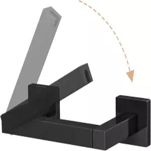 페이런 화장지 홀더 매트 블랙 월 장착 포스트 피벗 사각 티슈 롤 욕실 상업용 디스펜서용 행거