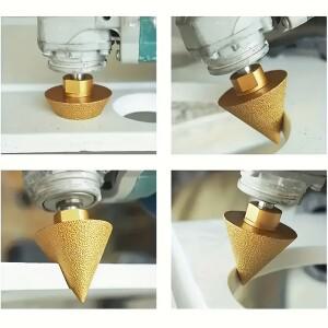 M14 다이아몬드 챔퍼링 드릴 비트 원뿔형 조각 연마 휠 밀링 커터 석재, 세라믹에 적합