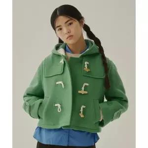 매장정품 COVERNAT 커버낫 WOMAN 우먼 후드 숏 더플 코트 Light Green CO2404CT70LN 1266008