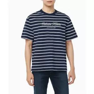 CALVIN KLEIN JEANS 스트라이프 피케 캘빈 NYC 반팔 티셔츠 4RF204G CEF4RF204GCEF 131816