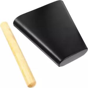 나무 망치 퍼커션 카우벨 소음기 포함 6인치 메탈 음악 핸드헬드 키트 드럼 세트 악기 액세서리 블랙