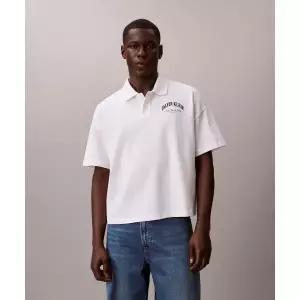 CALVIN KLEIN JEANS 프리미엄 헤비 저지 박스 폴로 반팔 티셔츠 4RF211G YAF4RF211GYAF 131807