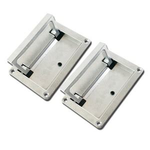 캐비닛 숨김 손잡이 아연 합금 사각 슬라이딩 도어 공구함 매립형 나무 LS523