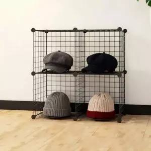 스태커블 안전 헬멧 및 모자 보관함 야구 뉴스보이 베레모용 25그리드 디스플레이 랙 가정 침실 건설 현장