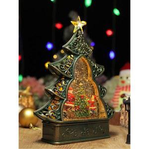 아날로그티비오르골 스노우볼 산타 빈티지 크리스마스 눈사람 레트로 TV USB 음악