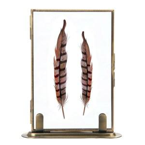 구탕겐 5x7 황동 플로팅 프레임 빈티지 골드 액자, 금속 스탠드가 있는 더블 글래스 프레스 플라워 웨딩 홈 오피스용 테이블 상판 사진 액자 장식