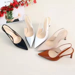 하이힐 9CM 펌프스 뾰족코 뒷밴딩 파티룩 여성 구두 Hth9+4Sai