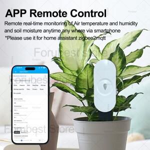 스마트 ZigBee 토양 수분 센서 온도 및 습도 측정기 Z2M 용 열 정원 자동화 관개 감지기