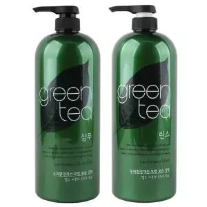 녹차에서 얻은 건강한 헤어케어 샴푸 1개 린스