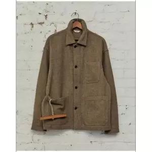 HAZZYS [HIS]베이지 패턴 울 자켓