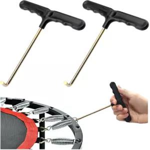 점프 트램펄린 스프링 설치를 위한 플라스틱 손잡이가 있는 Quacc 2 PCS 당김 도구 후크 T-훅