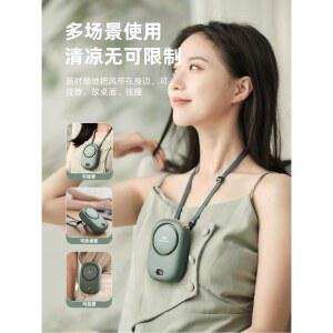 허리에 차는 선풍기 현장 냉풍기 블랙 목걸이 바디팬 옥외 등산 택배 등선풍기 건설 작업