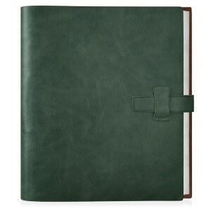 아트매그 사진 앨범 5x7 200장 사진, 두꺼운 가죽 커버 사진 앨범, 30개의 PCS 크래프트 필기 용지 , 가족 결혼 기념일을 위한 가로 사진 200장 보유 다크 그린