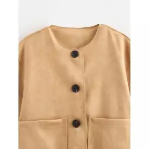 엘럽 가을 여성자켓 싱글 무스탕코트 박템3