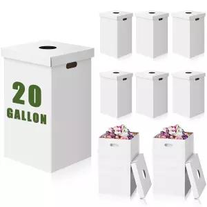행사 파티를 위한 뚜껑이 있는 20갤런 골판지 쓰레기통 20팩 야외 행사를 일회용 및 재사용 가능한 캔 병