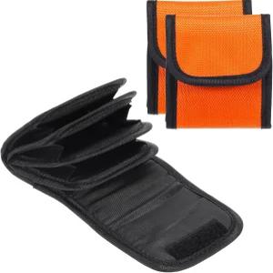 패티킬 렌즈 필터 케이스 2개 4포켓 카메라 휴대용 파우치 사진 촬영용 가방 포켓 드론 25mm-58mm 주황색