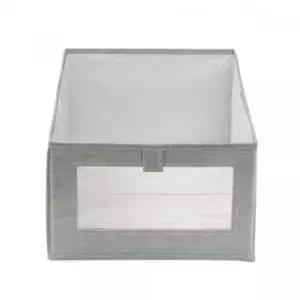 [생활] 부직포 오픈형 옷정리함 리빙박스 투명창 패브릭 옷수